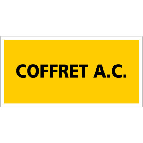 Étiquette Photovoltaïque Coffret A.C. – Signalisation Solaire – Adhésif Jaune