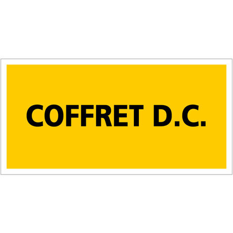 ETIQUETTE PHOTOVOLTAIQUE COFFRET D. A l'unité .  - A l'unité