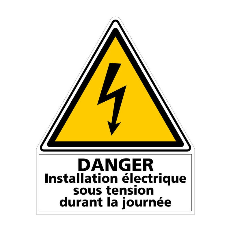 ETIQUETTE PHOTOVOLTAIQUE DANGER INSTALLATION ELECTRIQUE (C0849). Signalisation Photovoltaïque