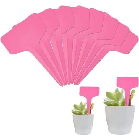 Etiquette Potager de Type T,50 Pièces Plantes Type T Plastique Etiquette,Etiquettes Plantes,Etiquette Semis,Imperméables étiquettes,pour Jardin Plantes en Pot Accessoires À Effet De Serre H54