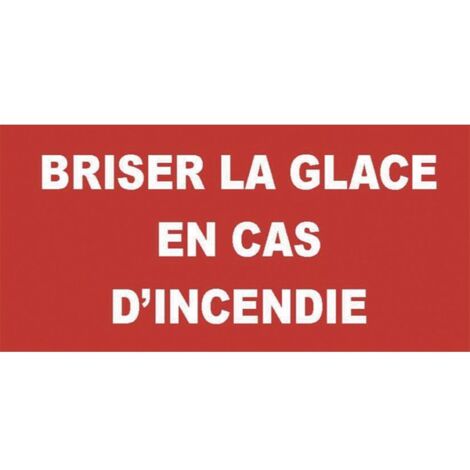 Étiquette rigide briser la glace en cas d'incendie - DIFF