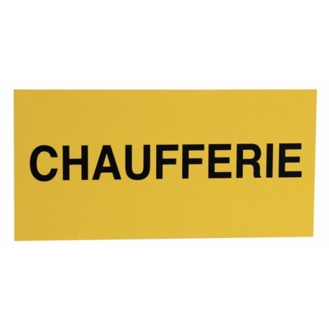 Étiquette rigide chaufferie - DIFF