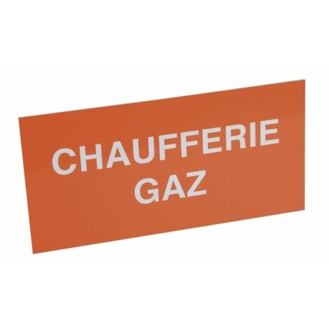 Étiquette rigide chaufferie gaz - DIFF