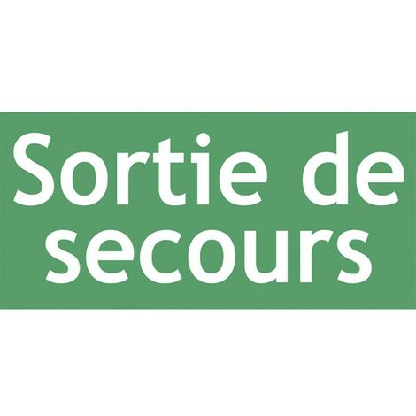 Étiquette rigide sortie de secours - DIFF