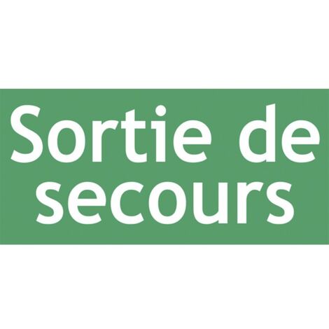 Étiquette rigide sortie de secours - DIFF