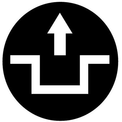 Étiquette saillante noire déverrouiller le symbole EATON M22-XDH-S-X12