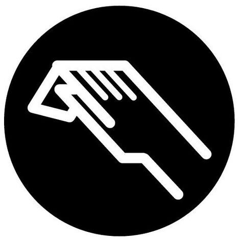 Étiquette saillante noire symbol manuel EATON M22-XDH-S-X9