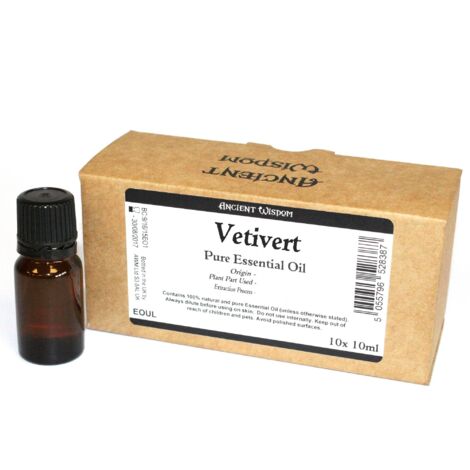 Étiquette sans marque d'huile essentielle de vétiver 10 ml- Vendu par 1