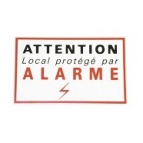 Etiquette Signalisation Adhésive - Sticker Alarme Sécurité, Autocollant Dissuasif, Protection Dissuasive