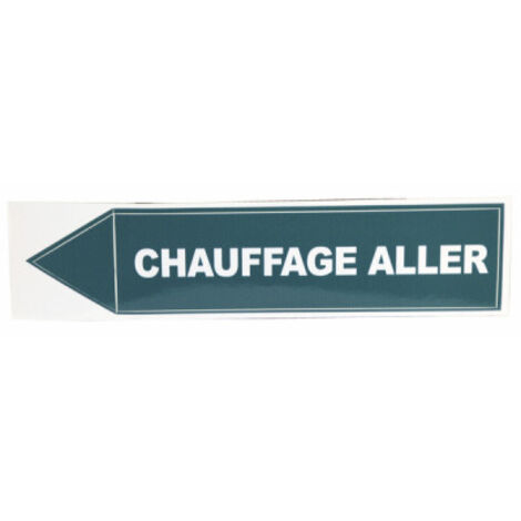 Étiquette souple adhésive chauffage aller (X 10) - DIFF