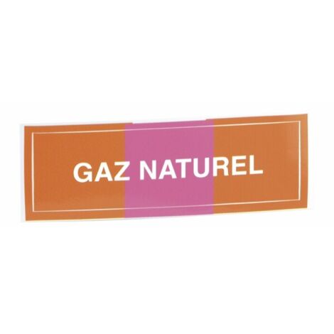 Étiquette souple adhésive gaz naturel (X 10) - DIFF