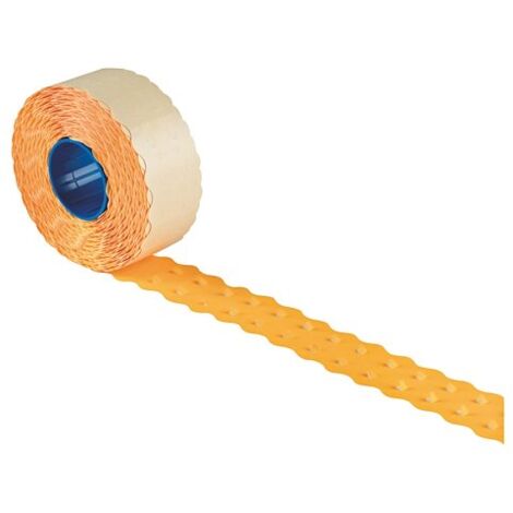 Etiquettes 26 x 12 mm Sato Kendo orange fluo - Rouleau de 1500 - Lot de 12