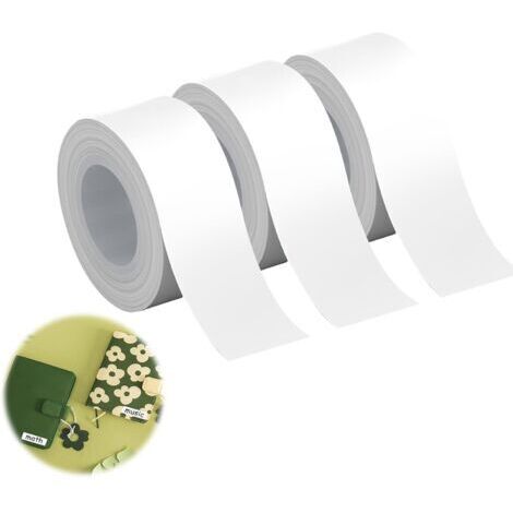 étiquettes, 3 rouleaux 15mm50mm ruban d'étiquettes thermiques autocollantes, compatible avec l'imprimante d'étiquettes P15, blanc, 150 étiquettes/rouleau