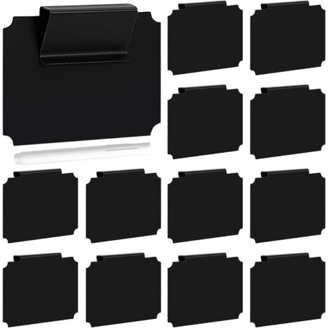 Étiquettes à Clipser de Paniers de Rangement, 20 Pcs Clip D'Étiquettes de Panier, Mini Tableau avec Stylos Tableau Blanc, Amovible Porte-Étiquettes pour Garde-Manger Boîte d'Organisation