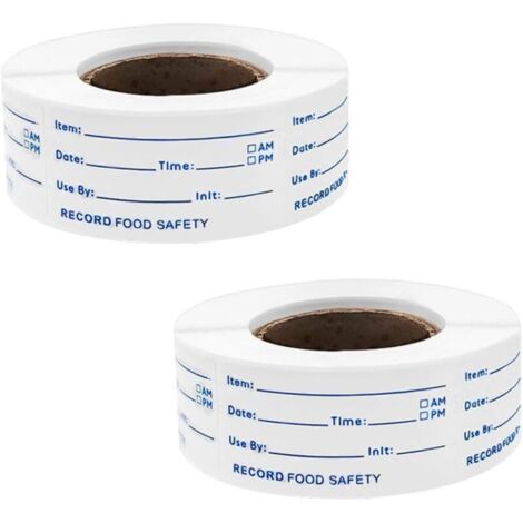 Étiquettes Autocollantes Congélation Alimentaire, 1000Pcs Universelles Réfrigérateur Étiquettes 25x50mm D'étiquettes de Date Alimentaire Auto-adhésif Cuisine Etiquette Bocaux