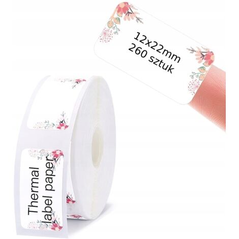 Étiquettes autocollantes NIIMBOT 12 x 22 mm, 260 pièces, motif fleurs