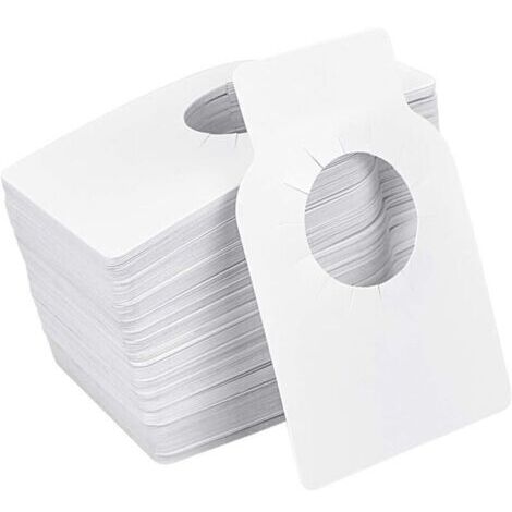 Etiquettes Bouteilles de Vin, 200 Pcs Etiquettes à Accrocher Etiquette de Cave a Vin Etiquette Goulot Bouteille Ordinaire,pour Casiers à Vin et Rangement de Cave(Blanc)