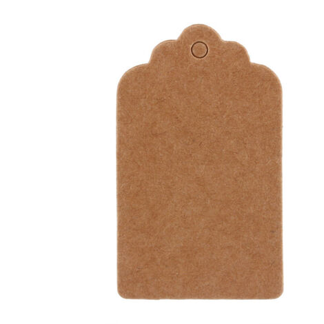 Étiquettes Cadeau Kraft 5x3cm pour Mariage Anniversaire, Étiquettes Dentelées Vierges, 100 Cartes de Nom Personnalisables
