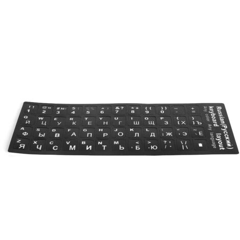 Étiquettes clavier français cyrillique pour ordinateur portable et PC, autocollants de touches de remplacement
