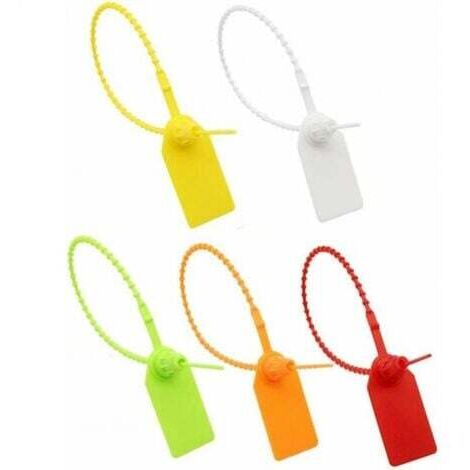 Étiquettes d'attache de câble, 100 étiquettes d'attache de câble en plastique, étiquette de marque autobloquante, pour vêtements, chaussures, sacs à main, étiquettes de transport logistiquet
