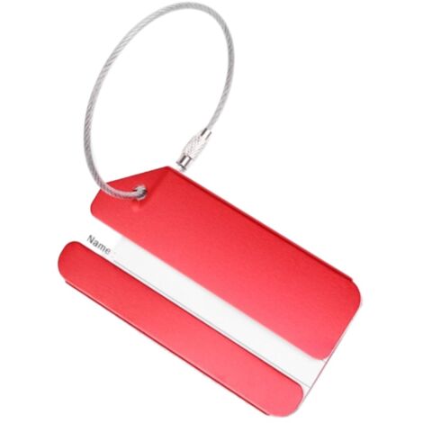 Étiquettes de Bagage en Alliage d’Aluminium avec Boucle Acier, Accessoires Réutilisables pour Valise et Voyage