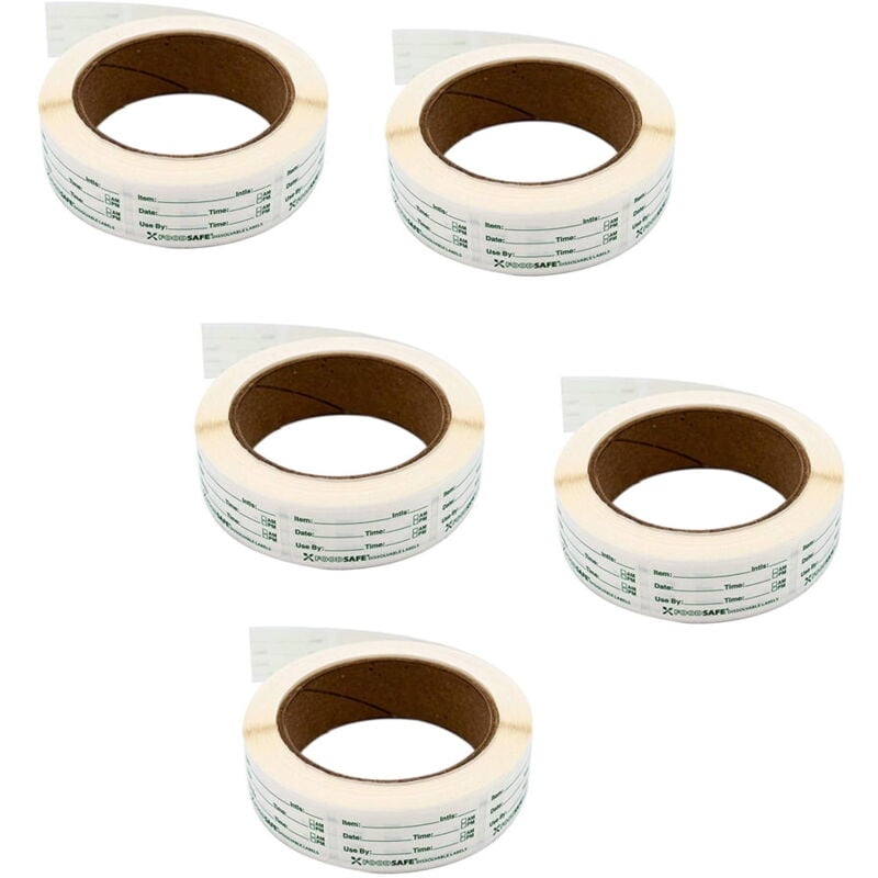 Tiquettes de congélation amovibles, 2,5 x 5,1 cm, étiquettes de date de péremption, étiquettes de réfrigérateur pour contenants alimentaires, faciles