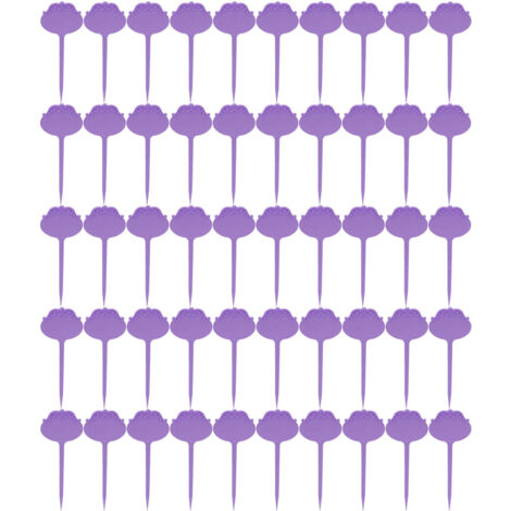 Étiquettes de jardin imperméables - 50 marqueurs pour plantes en pot, fleurs et pépinière - Violet