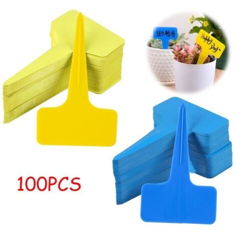 Étiquettes de Plantes, Porte-étiquettes de Semis de Jardin Étanche, Étiquettes de Marqueur en T, pour Herbes et Parterres de Fleurs