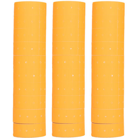 Étiquettes de prix 15000 pièces pour pistolet d'étiquetage M5500 MX5500, 21x12mm, orange, 3 tubes