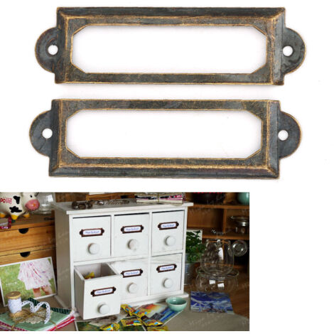 Étiquettes de Tiroir Vintage DIY pour Étudiant, Accessoire Note d'Étagère Vert Bronze