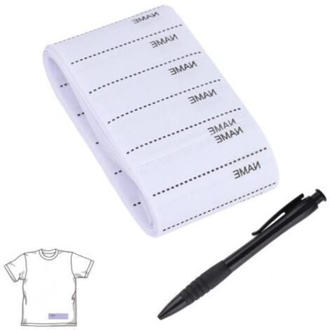 Étiquettes de vêtements - 200Pcs - Thermocollantes - Personnalisables - Lavables