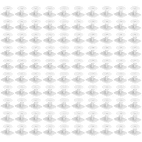 Étiquettes d'oreille carrées blanches pour bétail - 100 pièces - Identification animale pour porcs et bovins