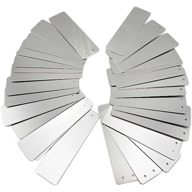 Cyslmuk - tiquettes en aluminium pour le jardinage - Panneaux rectangulaires et extérieurs, panneaux métalliques, étiquettes de plantes de jardinage,