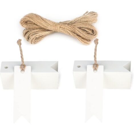 Étiquettes en papier kraft 7 x 2 cm, 100 pièces et ficelle de jute, pour