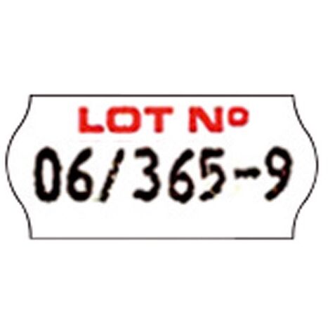 Etiquettes 'Lot n°' 26 x 12 mm Sato Kendo - Rouleau de 1500 - Lot de 12
