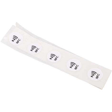 Étiquettes NFC Personnalisables en PVC Résistant à l'Eau, 30 Unités, 504 Octets, Compatibles avec TagMo pour Android et iOS (Blanc)
