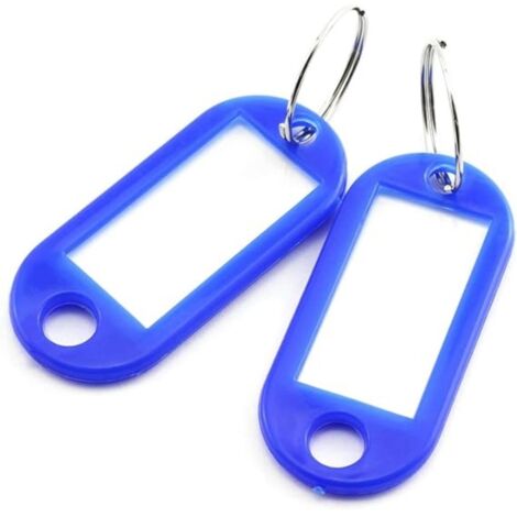 Étiquettes personnalisées pour clés avec nom, numéro et adresse - 50x22 mm - Lot de 15