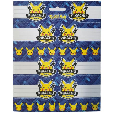 Étiquettes Pokémon Pikachu École - Fournitures Scolaires