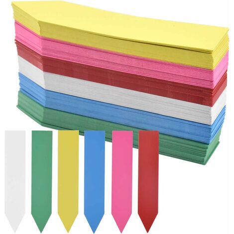 Étiquettes pour Plante, 120 PCS 10 x 2 cm Étiquettes de Jardinage, Marqueur de Jardin Plastique, Étiquettes de Jardin Imperméables, Marqueur Pépinière Imperméables en 6 Couleurs