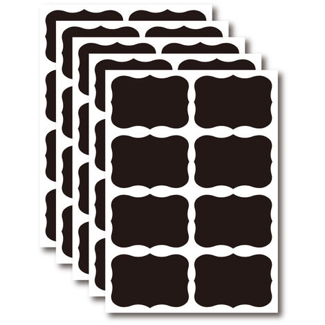 36Pcs sticker tableau noir autocollant étiquette ardoise pour pots