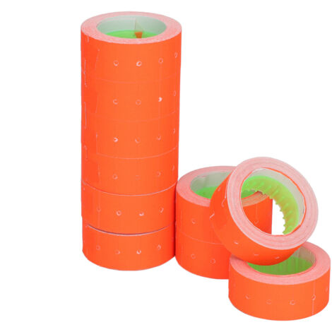 Étiquettes prix 15000 unités pour étiqueteuse M5500 MX5500, 21x12 mm, rouleau individuel, couleur rouge