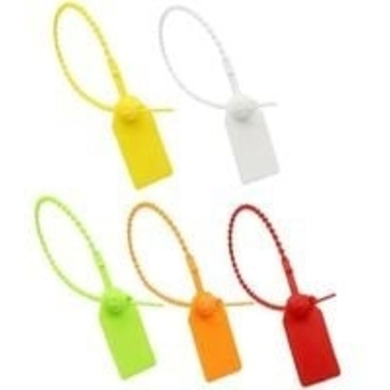 Etiquettes Serre Câbles, 100 Pcs Etiquettes Serre Câbles en Plastique, d'Étiquette Marque Autobloquante, pour Vêtements Chaussures Sacs à Main