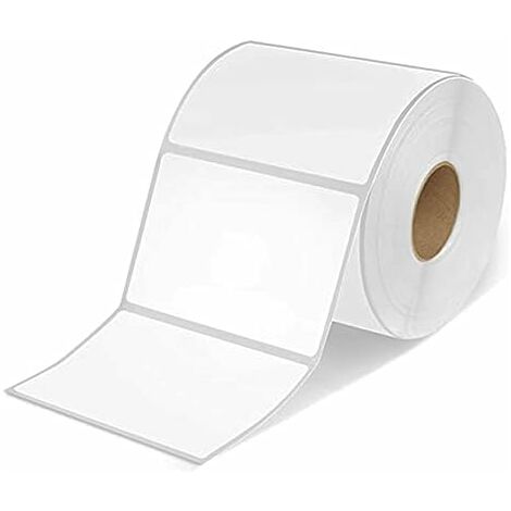 Rouleau 4800 étiquettes adhésives blanches pour imprimante thermique  directe 25,4x76,2 mm