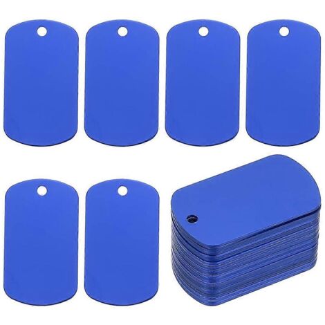 Étiquettes vierges à graver sur métal, 60 étiquettes rectangulaires vierges en aluminium