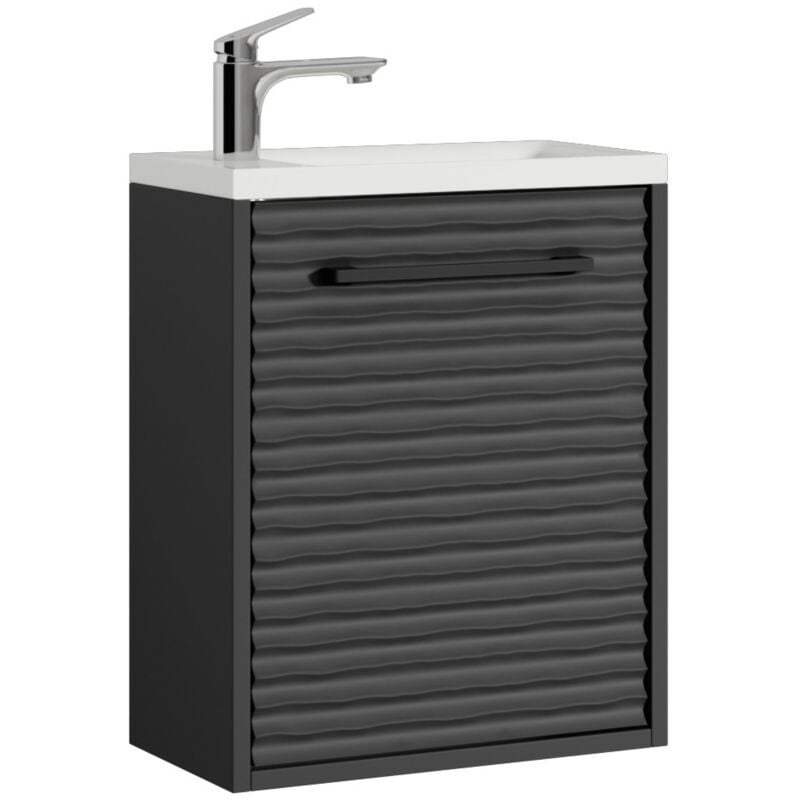 Badplaats - Meuble sous-lavabo Etna 40 x 22 cm - Noir mat - Meuble