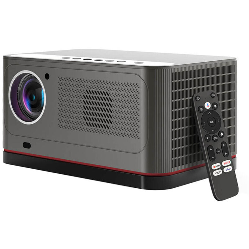 ETOE Whale Pro LCD Projektor, 1800 ANSI, Native 1080P, 4K-Dekodierung, Android TV, Netflix zertifiziert, Autofokus, Dual-WiFi