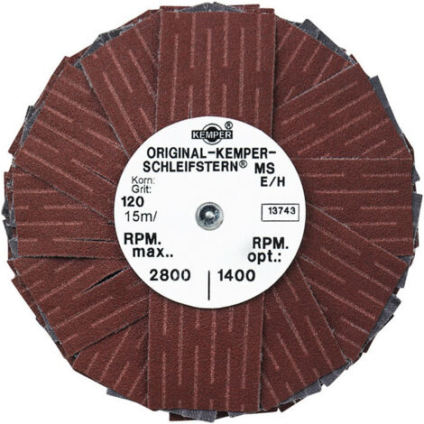 Étoile abrasive MS D. 80 mm granulation 80 3000 min-¹ KEMPER