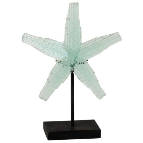 Étoile de Mer Déco sur Pied "Dee" 35cm Bleu