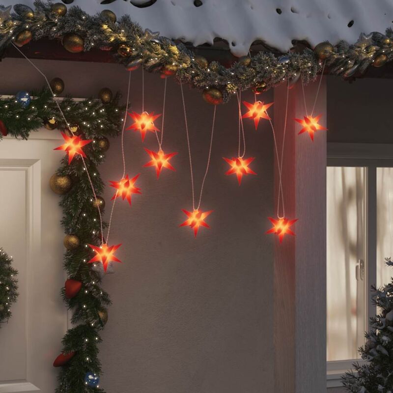 Lumière de Noël 10 led rouge 10 cm Vidaxl