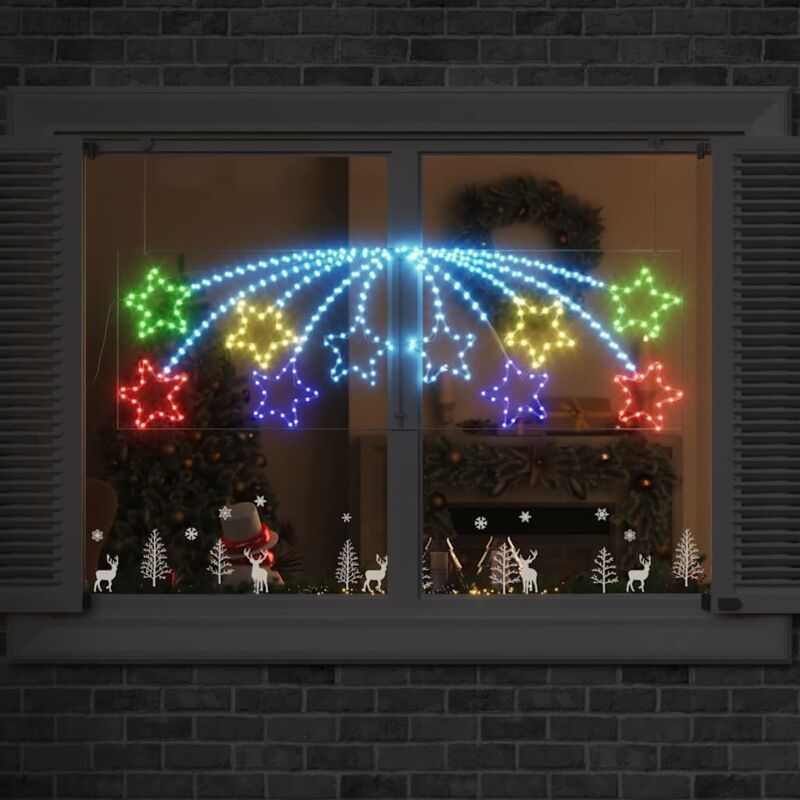 Torana – Étoile de Noël lumineuse 180 x 57 cm – 432 LED multicolores – PVC durable pour intérieur et extérieur – Facile à entretenir